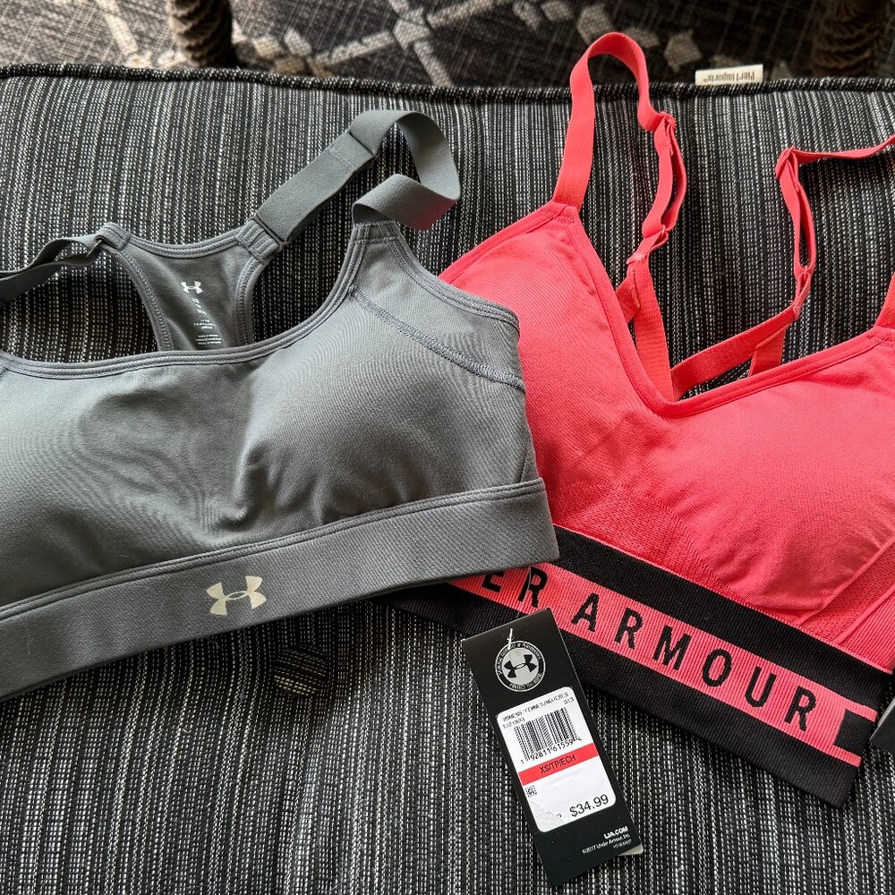 under armour sports bras * new with tags * XS & Small * set of two - Picture 1 of 16